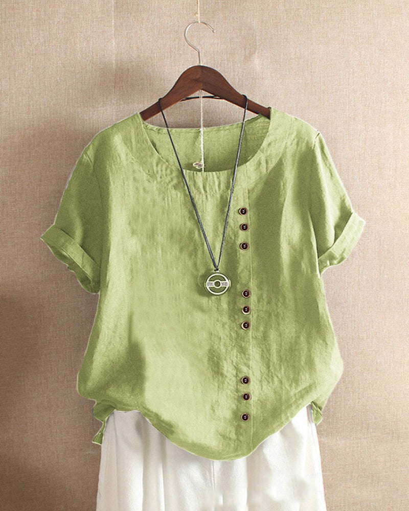 Elegant Short-Sleeved Womens Blouse - Stylish Summer Top 7