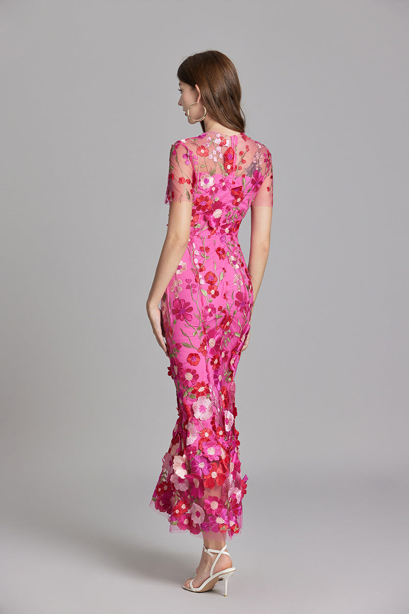 Elegant Sleeveless Embroidered Maxi Dress for Women 5