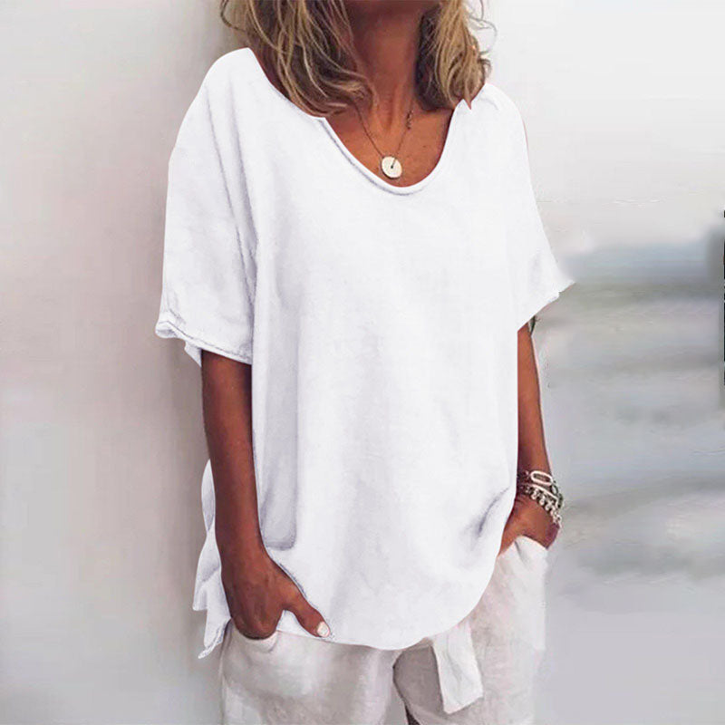Elegant White Blouse for Women - Relaxed Fit & Versatile Style 2