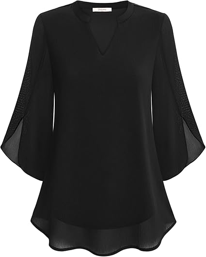 Elegant Women's Blouse - Lightweight Long Sleeve Summer Top 1