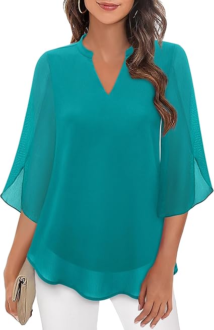 Elegant Women's Blouse - Lightweight Long Sleeve Summer Top 2