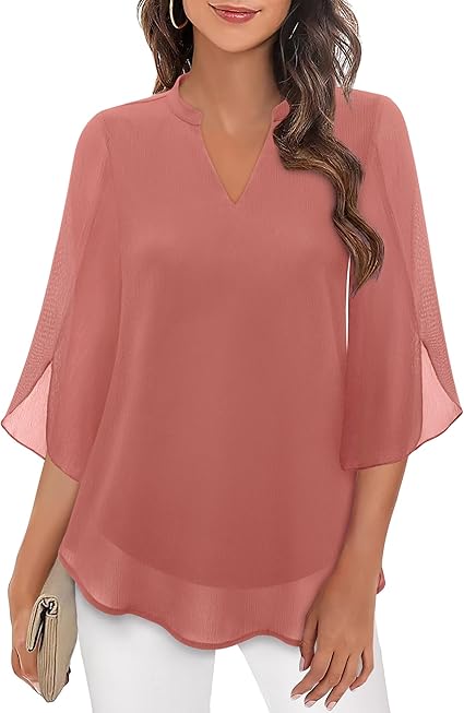 Elegant Women's Blouse - Lightweight Long Sleeve Summer Top 4