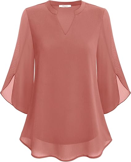 Elegant Women's Blouse - Lightweight Long Sleeve Summer Top 5