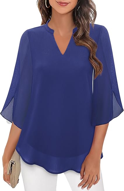 Elegant Women's Blouse - Lightweight Long Sleeve Summer Top 6