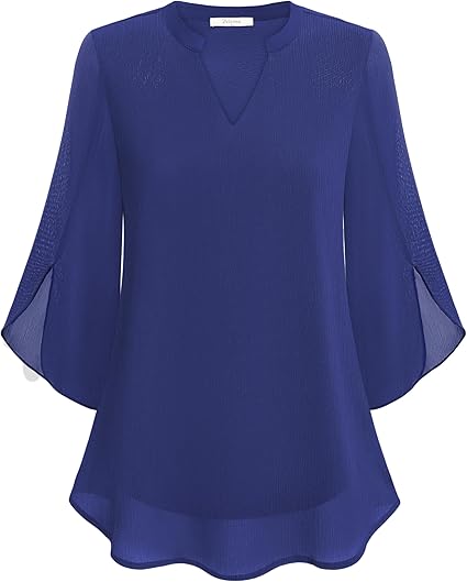 Elegant Women's Blouse - Lightweight Long Sleeve Summer Top 7