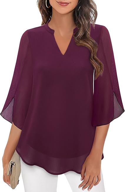 Elegant Women's Blouse - Lightweight Long Sleeve Summer Top 8