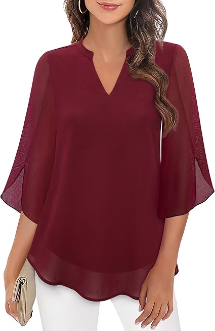 Elegant Women's Blouse - Lightweight Long Sleeve Summer Top 9