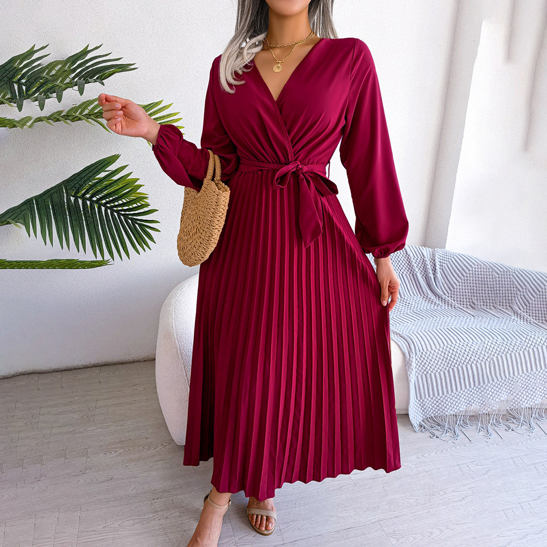 Elegant Women's Maxi Dress - Long Sleeve Formal Wear 0