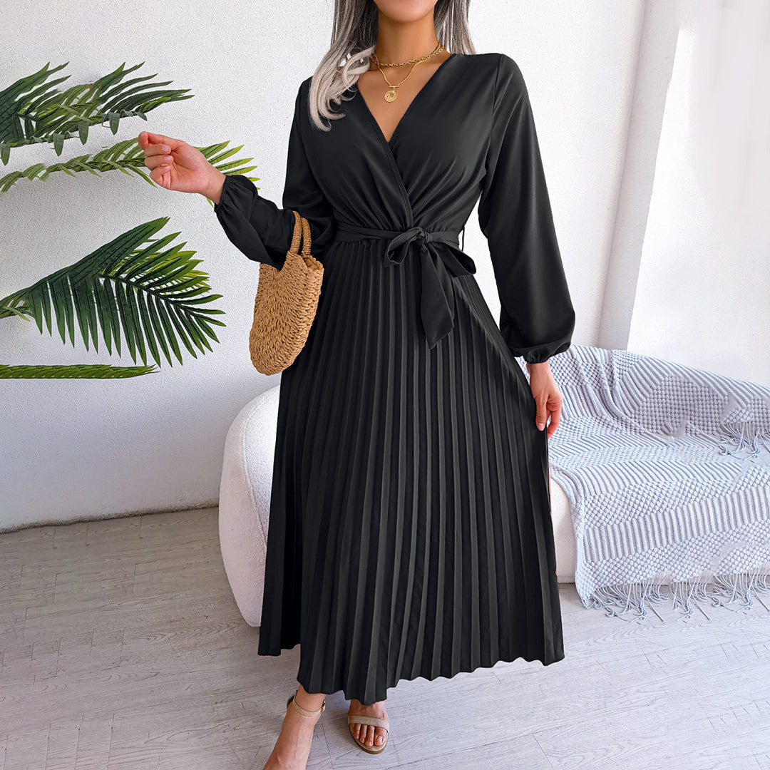 Elegant Women's Maxi Dress - Long Sleeve Formal Wear 3