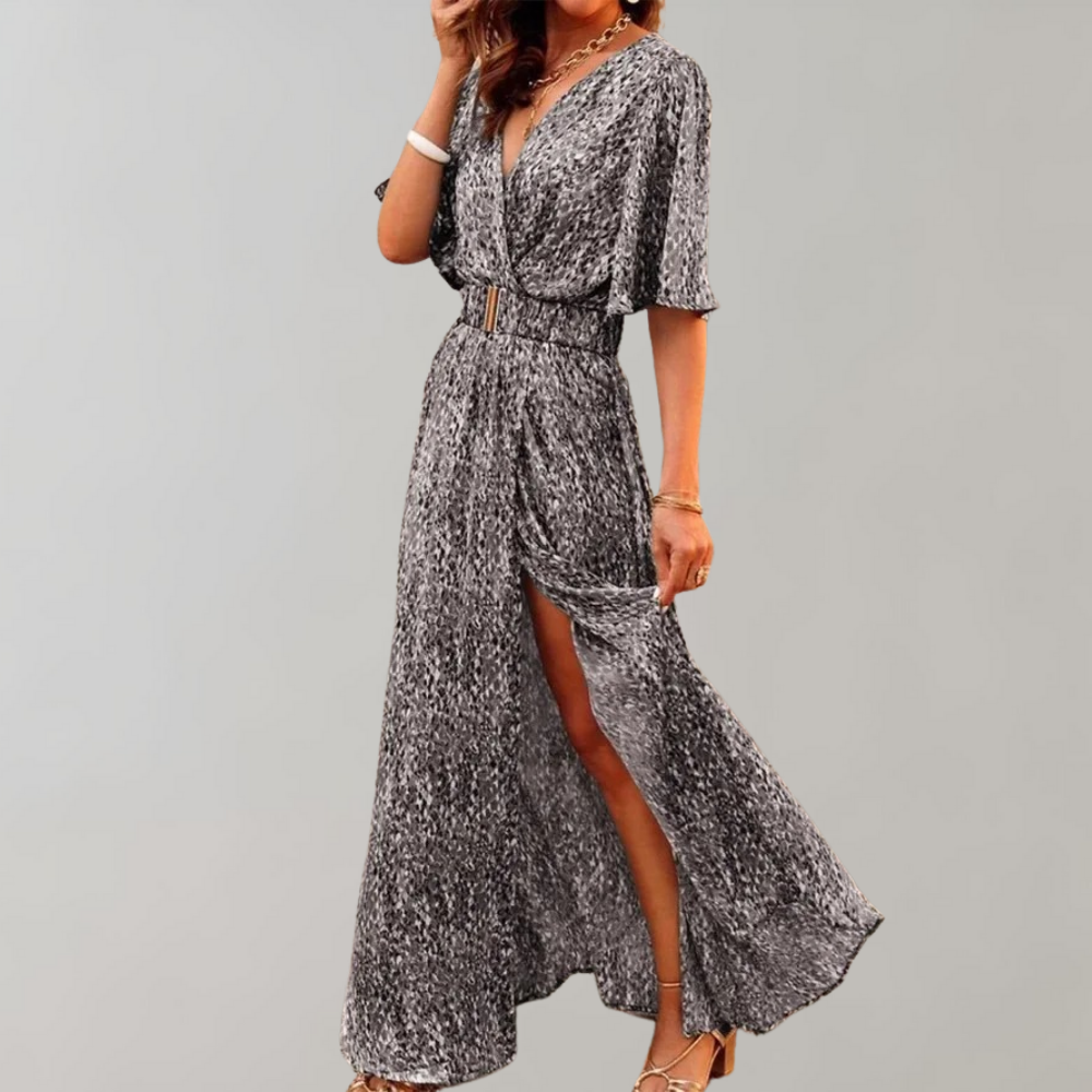 Elegant Women's Summer Maxi Dress with Flattering Wrap Design 0
