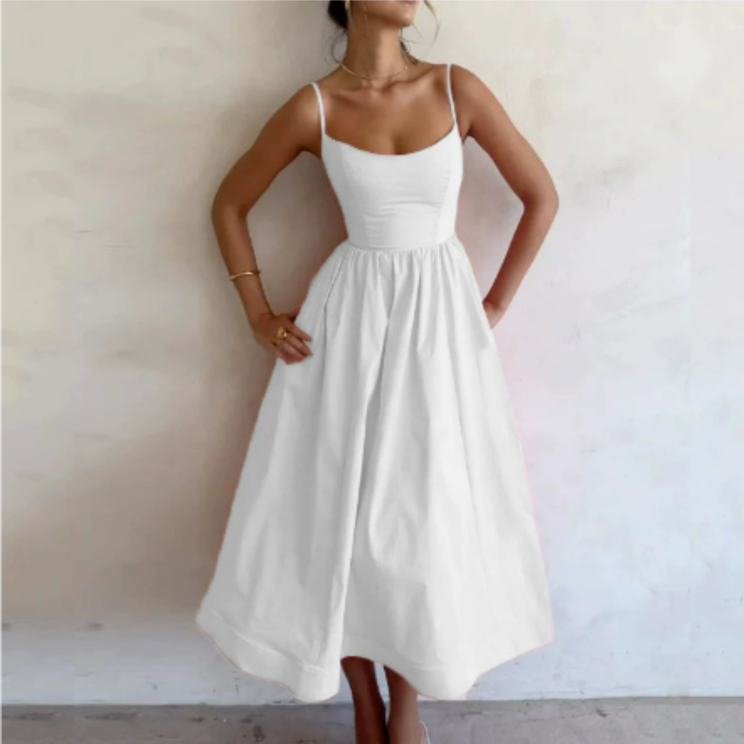 Elegant Women's Summer Midi A-Line Dress for Casual Style 0