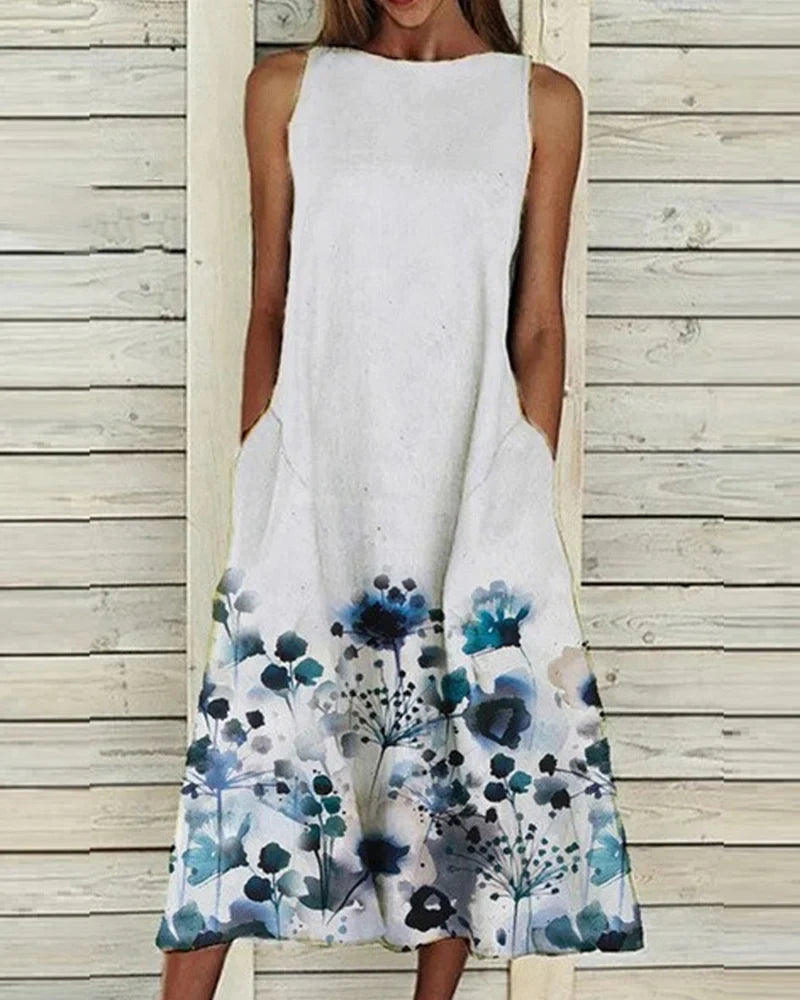 Floral Midi Womens Dress - Comfortable Summer Dresses for All Occasions 0
