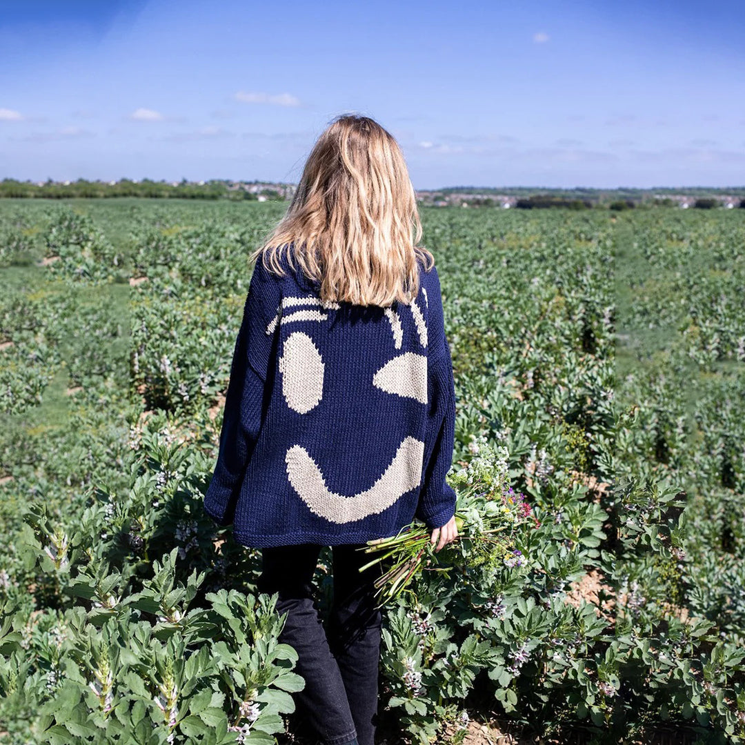 Lily Melbourne Davina - Cozy Smiley Face Knit Sweater for Trendsetters