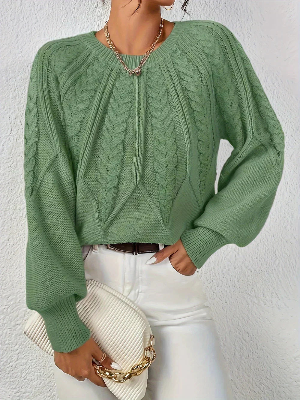 Lily Melbourne Georgina Cable-Knit Sweater - Cozy, Stylish & Durable