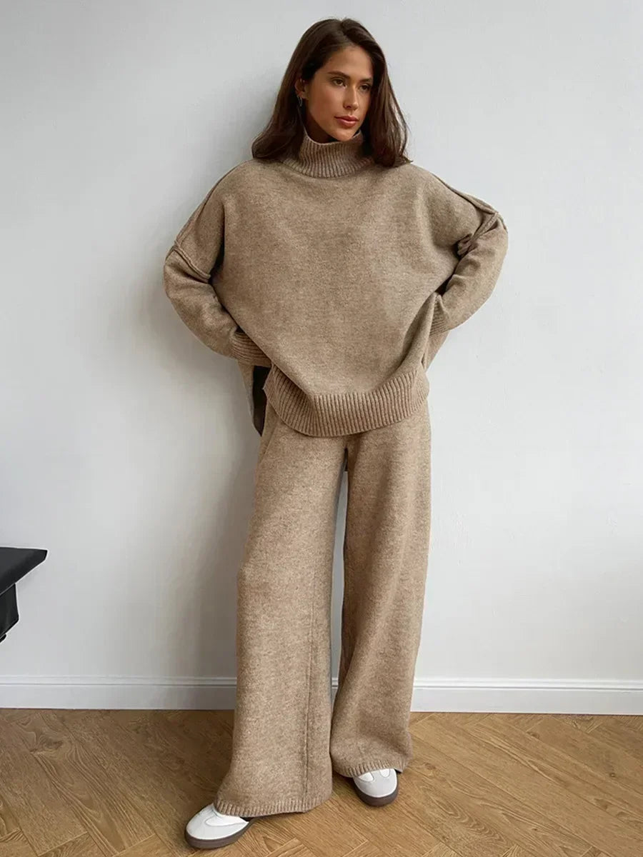 Chic Women's Oversized Winter Set - Ideal for Cold Days