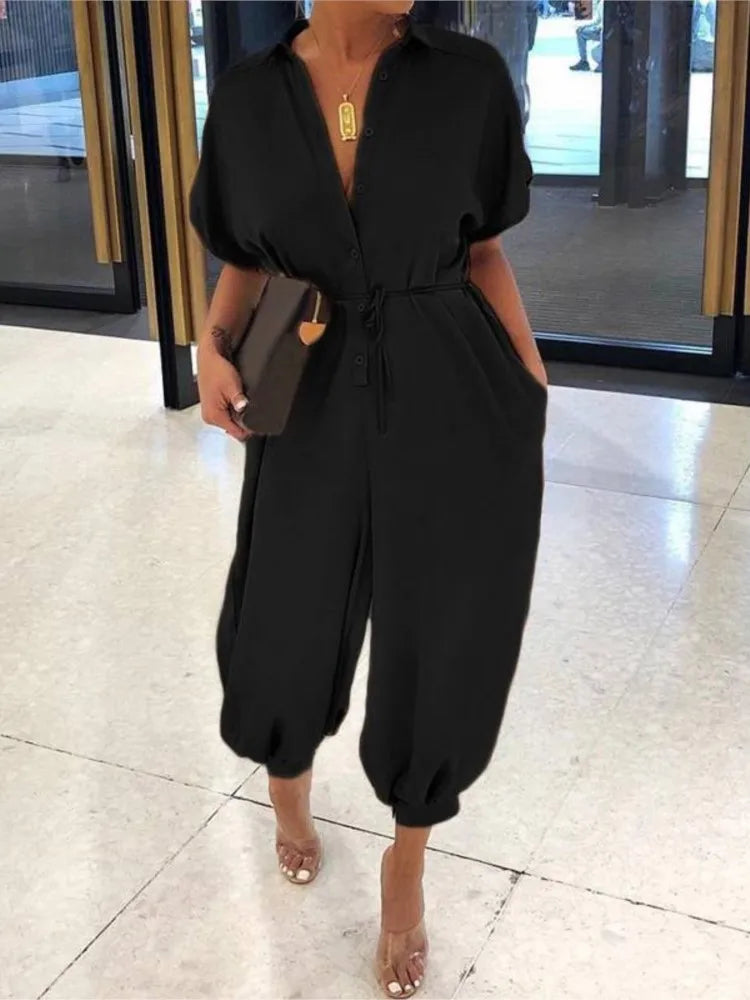 OLIVIA V-Neck Jumpsuit | Stylish & Versatile Overall for Every Occasion