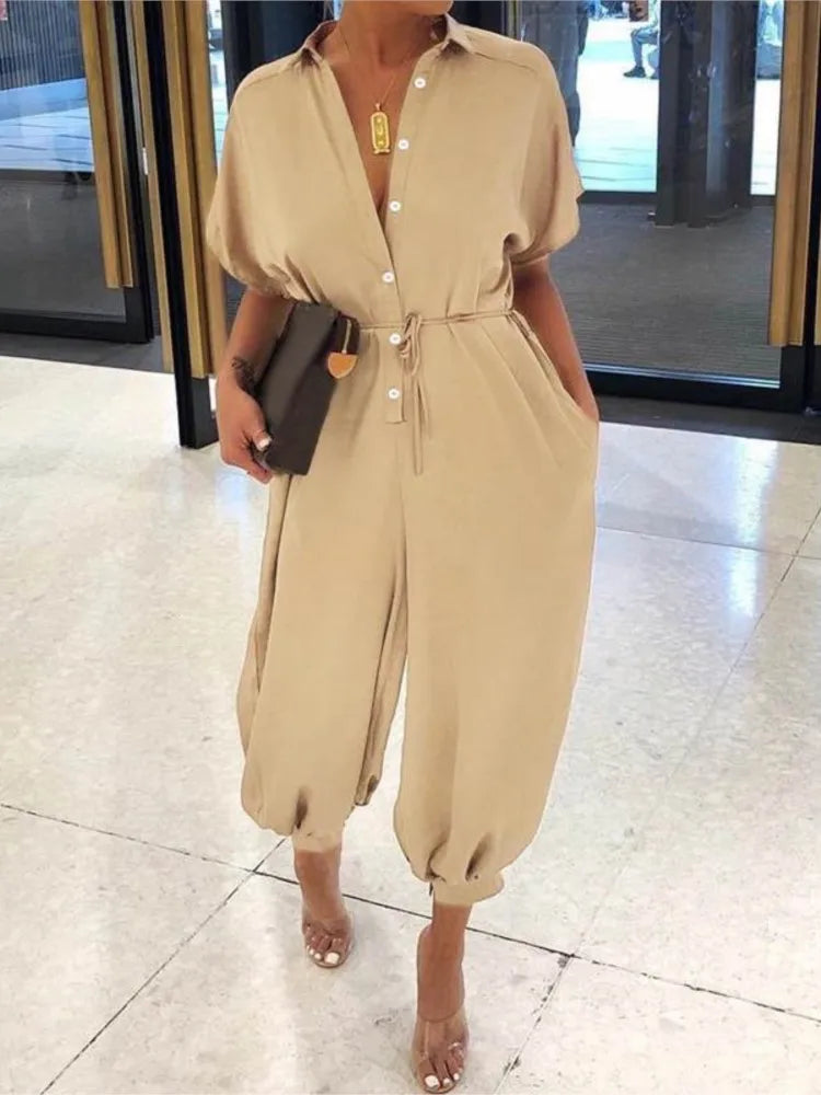 OLIVIA V-Neck Jumpsuit | Stylish & Versatile Overall for Every Occasion