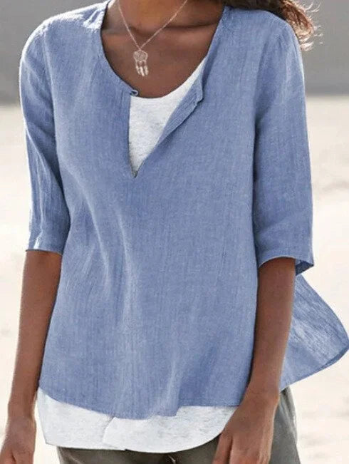 Stylish Women's Blouse - Flattering Layered Summer Top 4