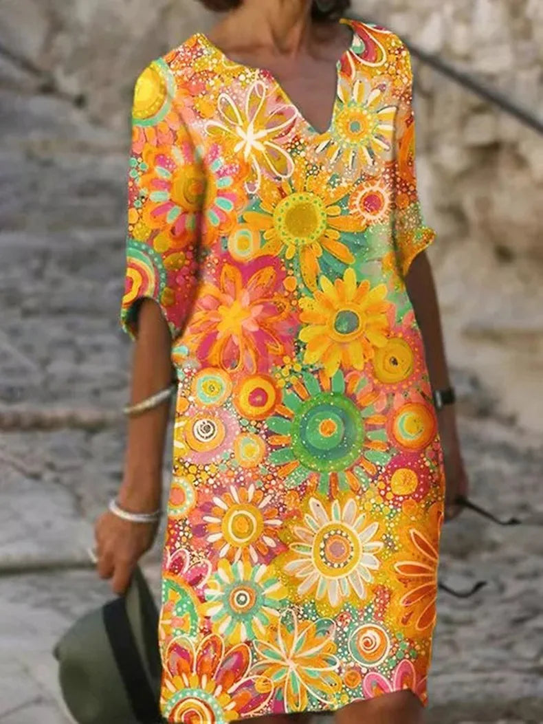 Women's Floral Mini Dress for Summer 0