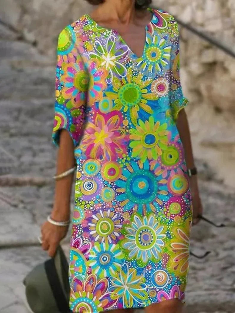 Women's Floral Mini Dress for Summer 1