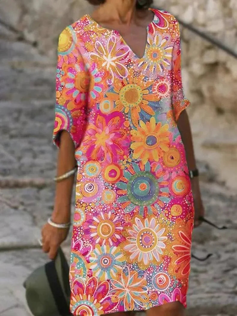 Women's Floral Mini Dress for Summer 2