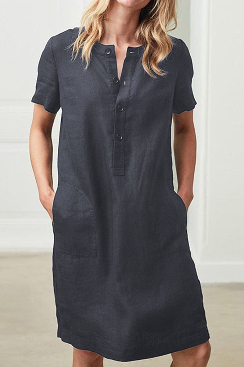 Women's Loose Fit Short Sleeve Summer Dress for Casual Style 1
