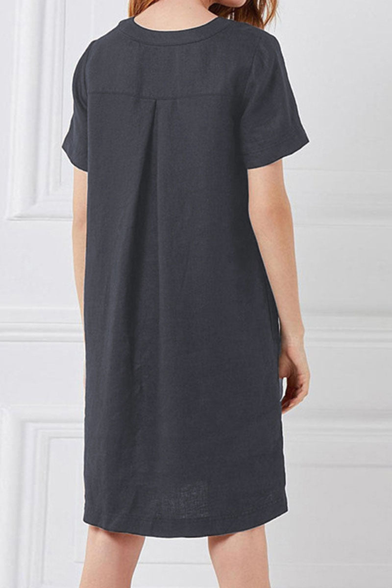 Women's Loose Fit Short Sleeve Summer Dress for Casual Style 5