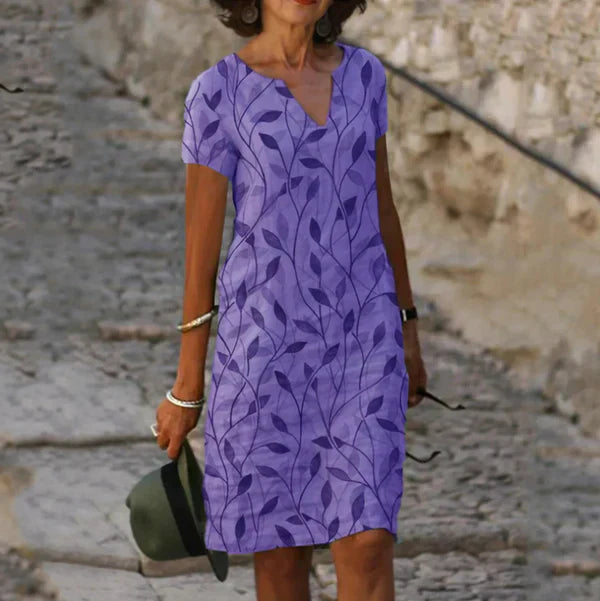 Women's Mini Dress Green Leaf Print 4