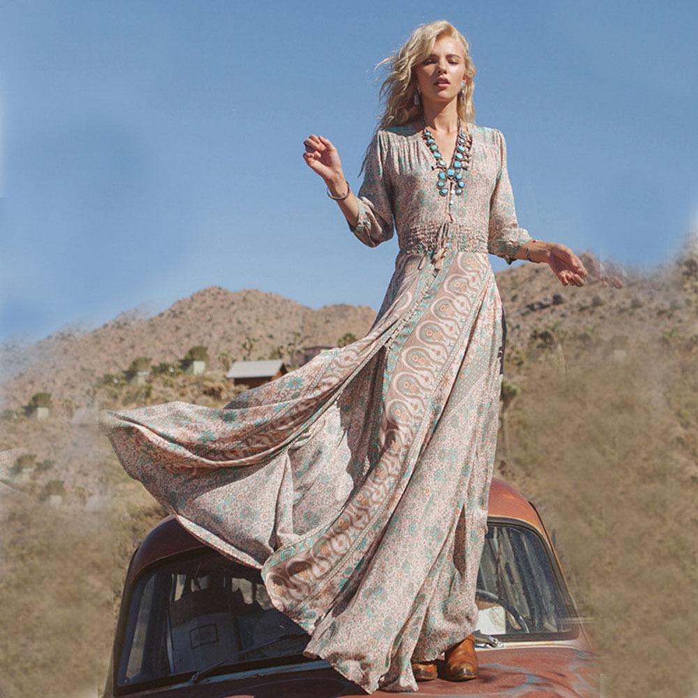 Boho Country Maxi Dress - Effortless Style & Comfort