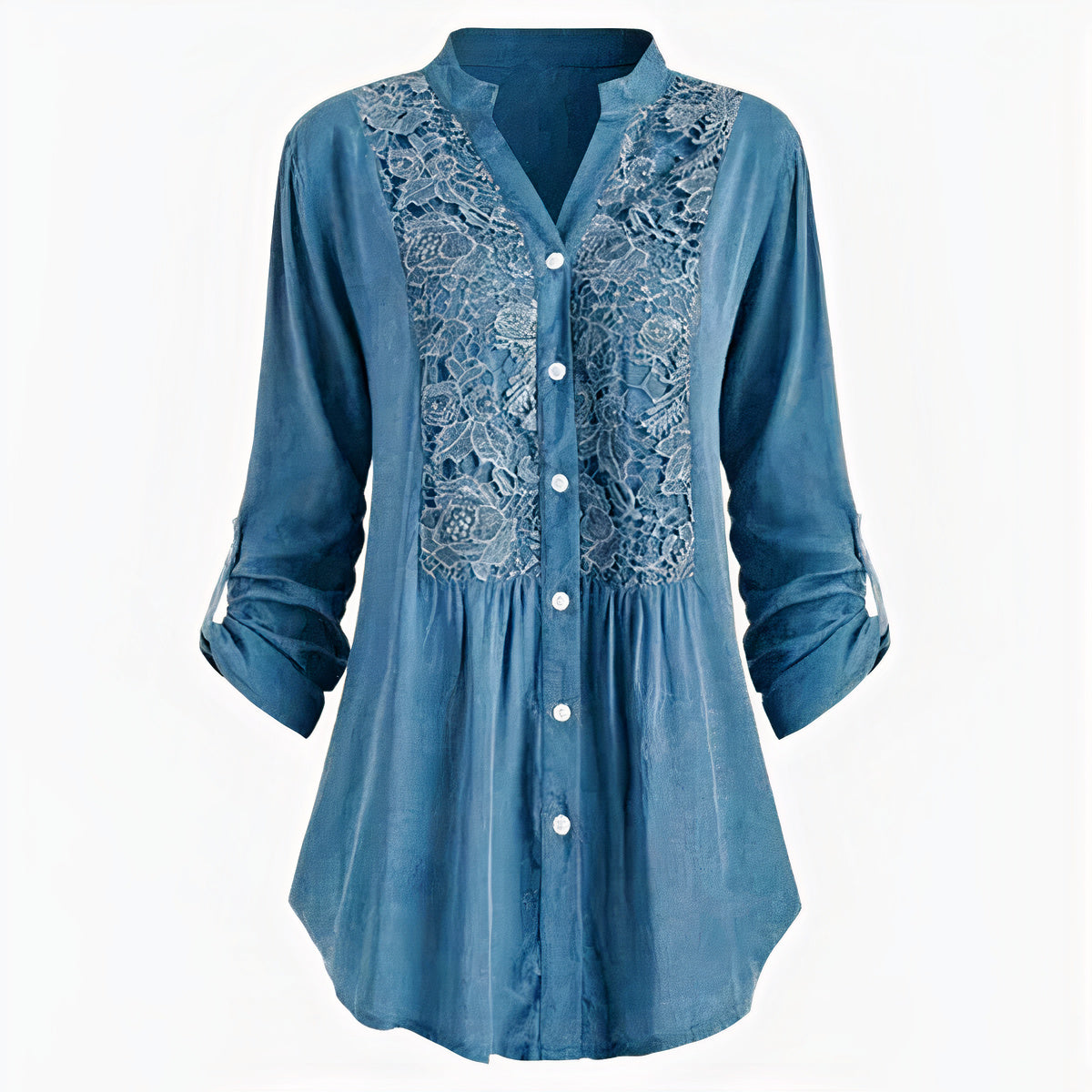 Elegant Floral Lace Blouse for Women - Long Sleeve Casual Top | Daizy