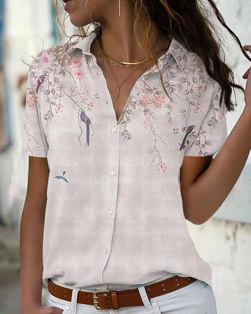 Chic Floral Blouse for Women | Genevieve - Elegant & Versatile