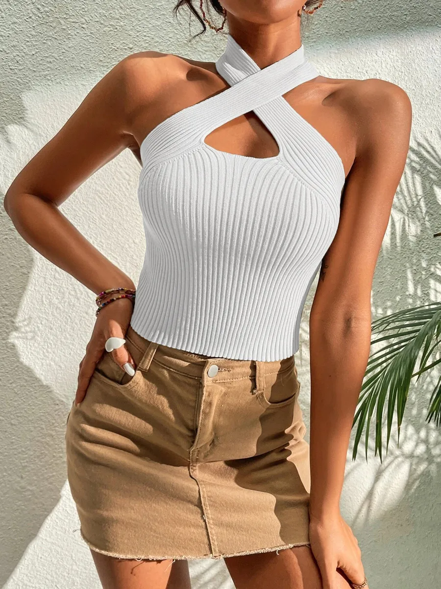 Chic Women's Knitted Summer Tank Top - Araceli Collection