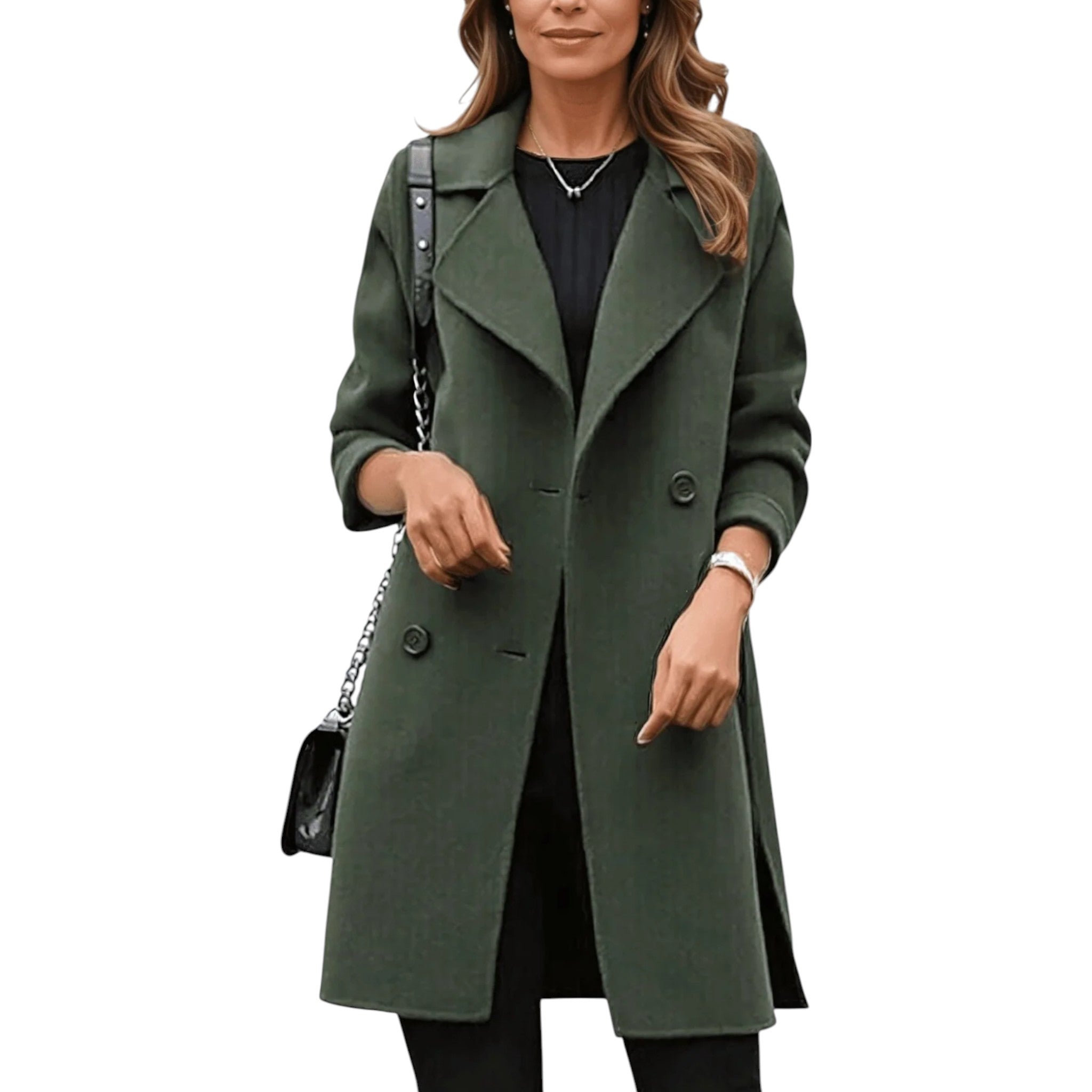Melissa - Iconic Wool Trench Coat In Army Green