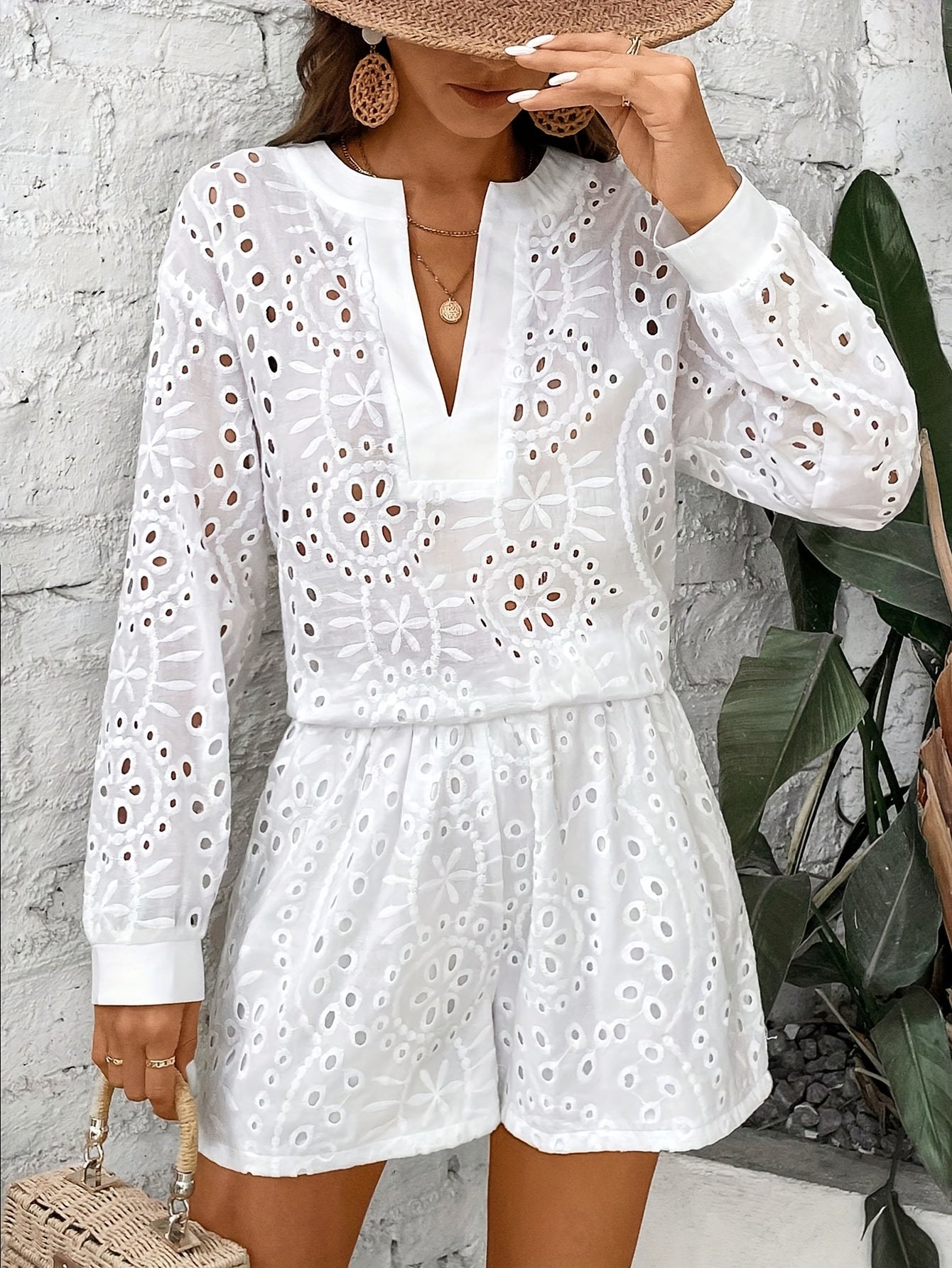 Chic Women's Spring & Summer Embroidery Set - Stylish & Versatile