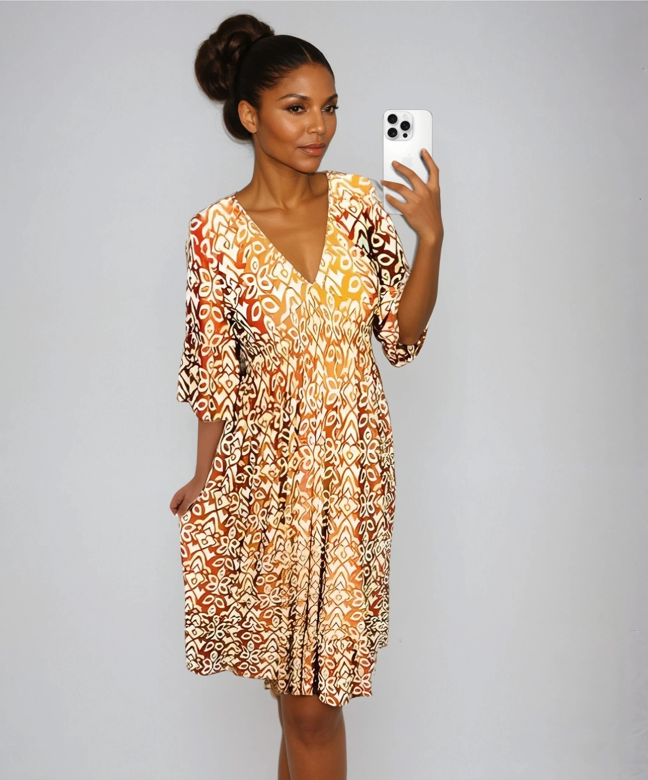 Floraly™ | Elegant Bohemian V-Neck Dress