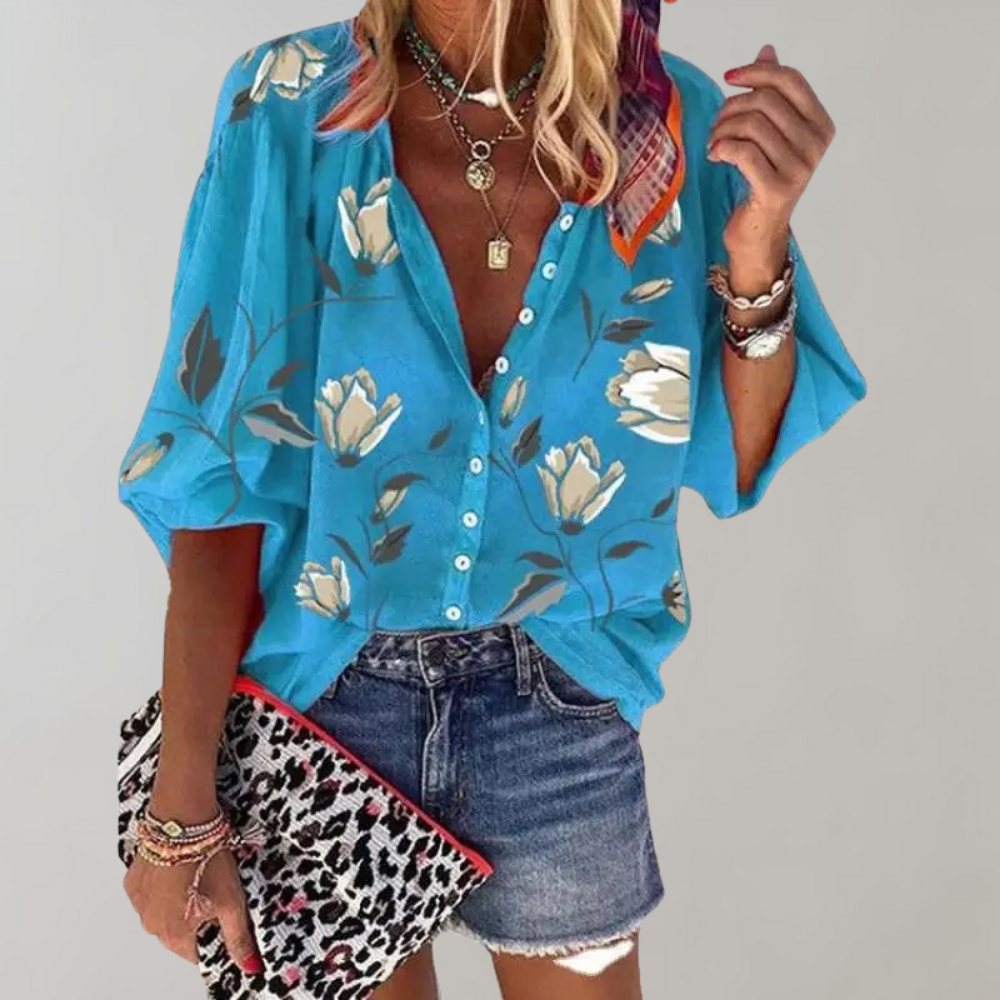 Chic Floral Summer Shirt for Women | Sierra - Perfect for Warm Days