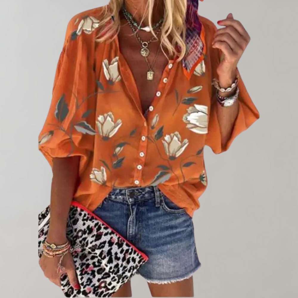 Chic Floral Summer Shirt for Women | Sierra - Perfect for Warm Days