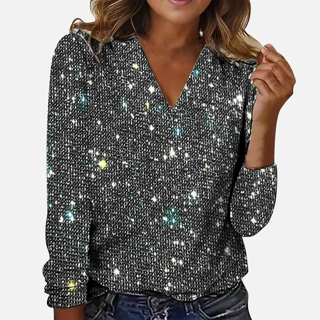 Chic Glittery Women's Blouse - Stylish Xaviera Collection