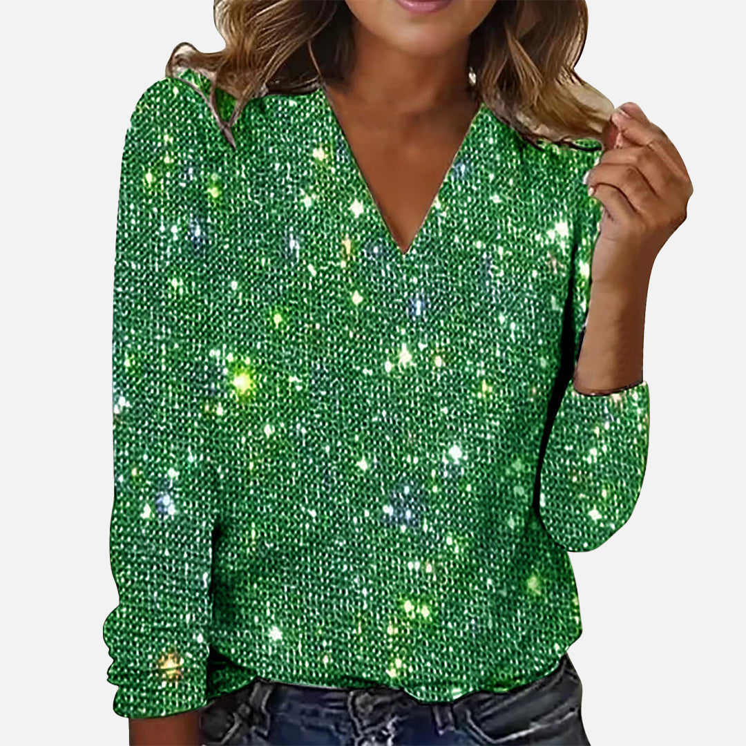 Chic Glittery Women's Blouse - Stylish Xaviera Collection