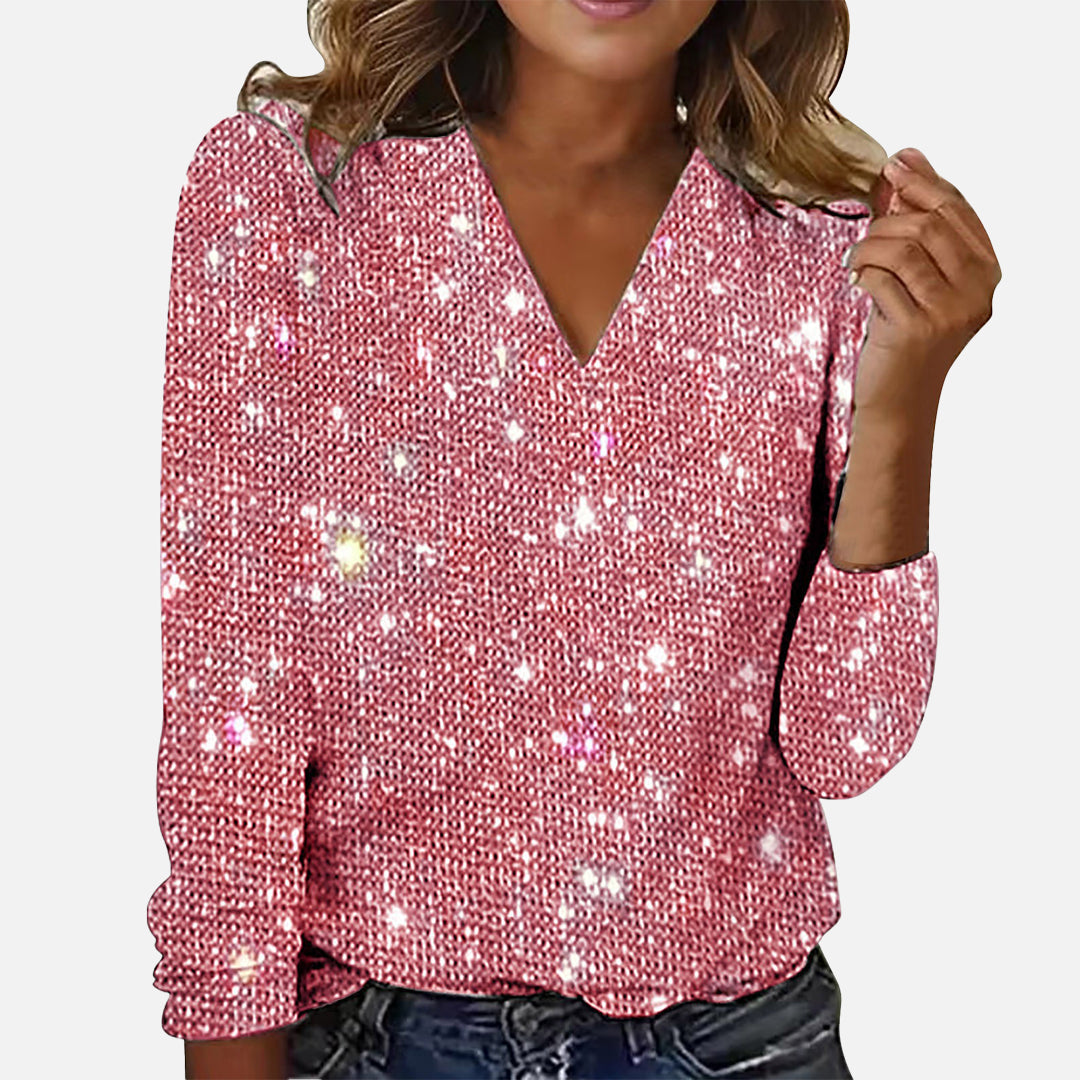 Chic Glittery Women's Blouse - Stylish Xaviera Collection