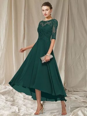 Celestia Maxi Dress with Lace Shoulders - Elegant & Chic