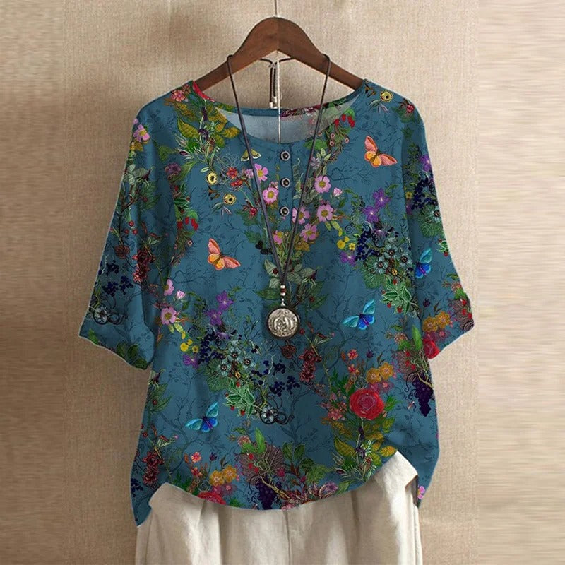 Elegant Women's Floral Shirt | Juniper - Chic & Versatile Style