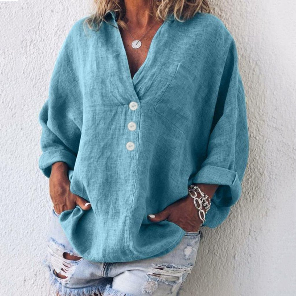 Chic Women's Linen Blouse | Jillian - Breathable & Stylish