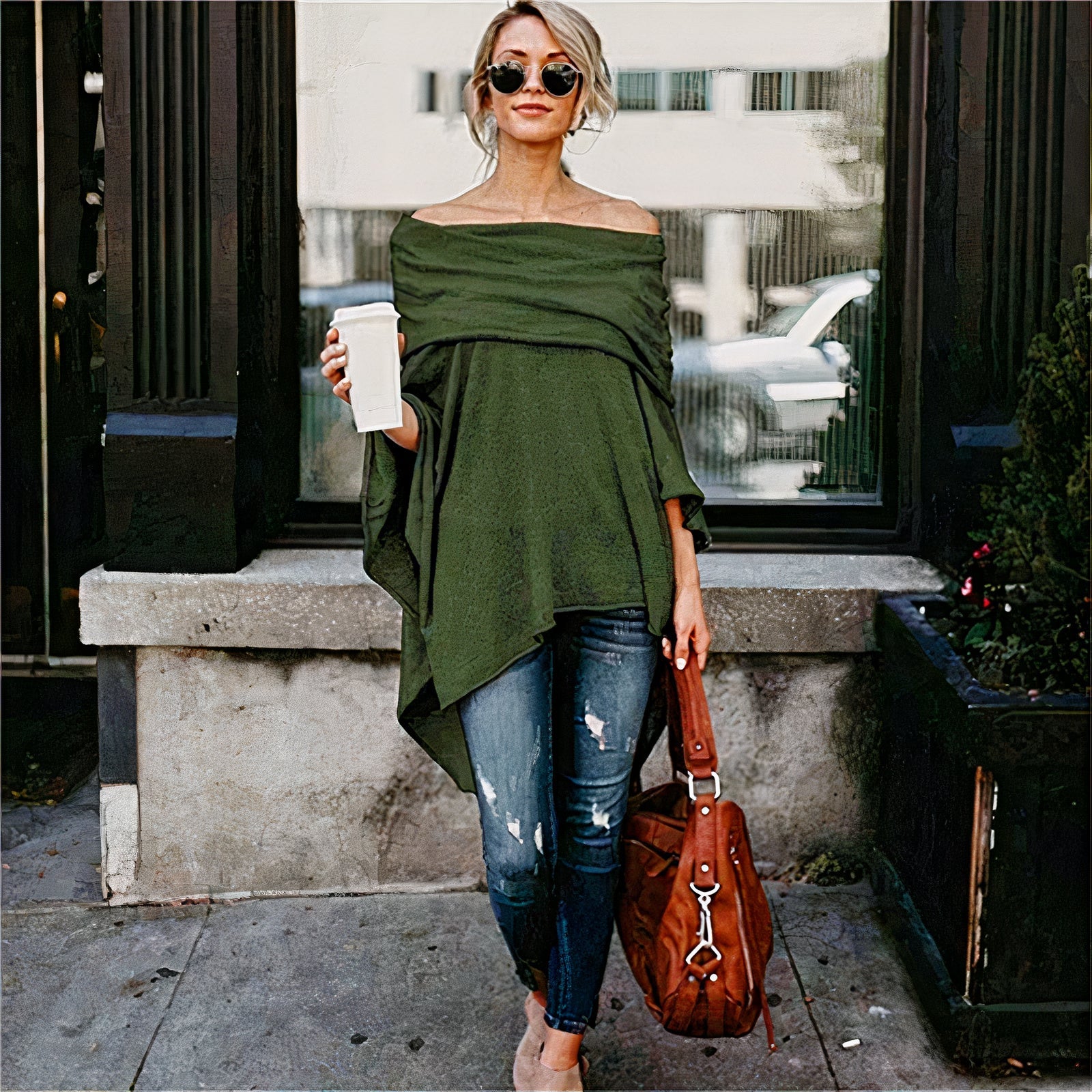 Chic Off-Shoulder Long Sleeve Top for Women | Cian Fashion