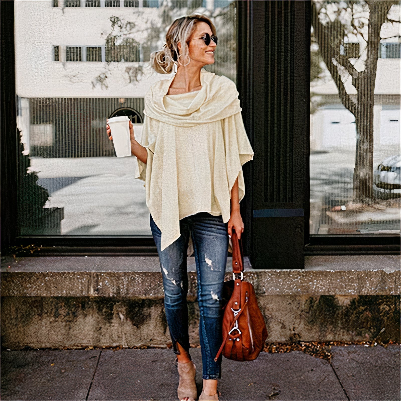 Chic Off-Shoulder Long Sleeve Top for Women | Cian Fashion