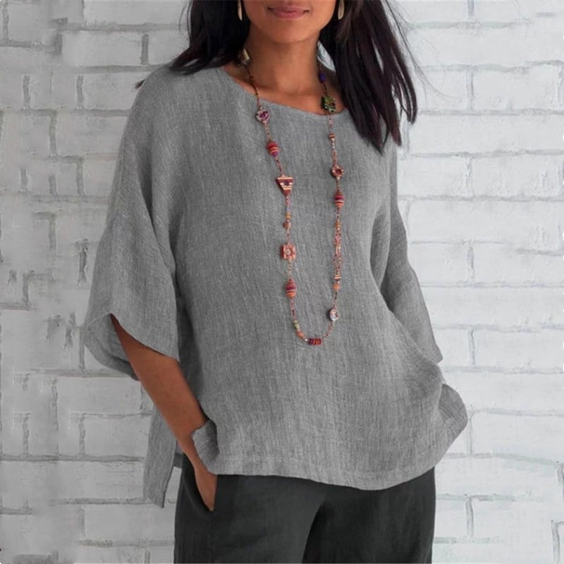 Stylish Summer Linen Top | Eugenia - Breathable & Chic