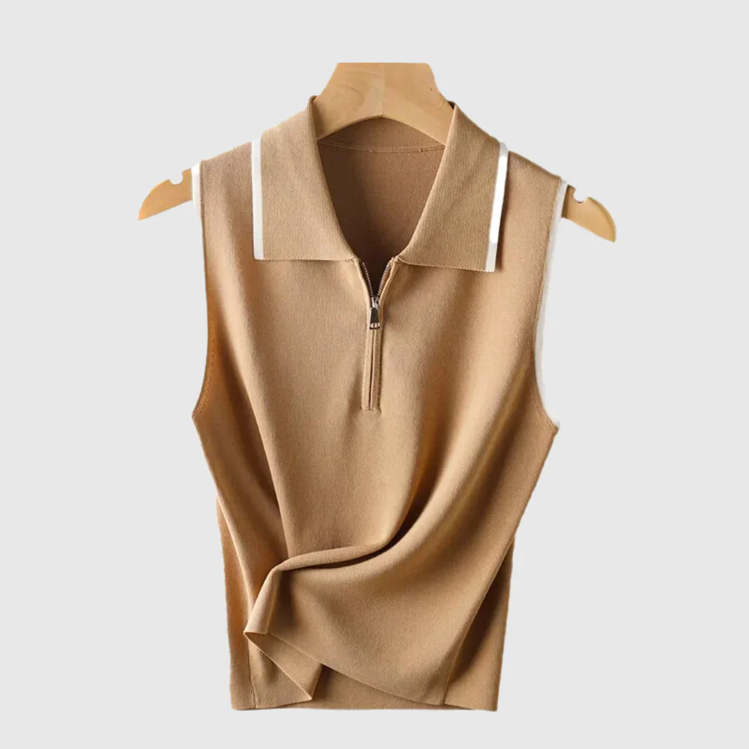 Chic Women's Sleeveless Blouse | Elegant Cass Design