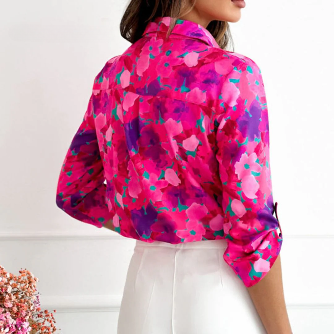 Yalena Women's Elegant Floral Button-Down Blouse - Chic Style