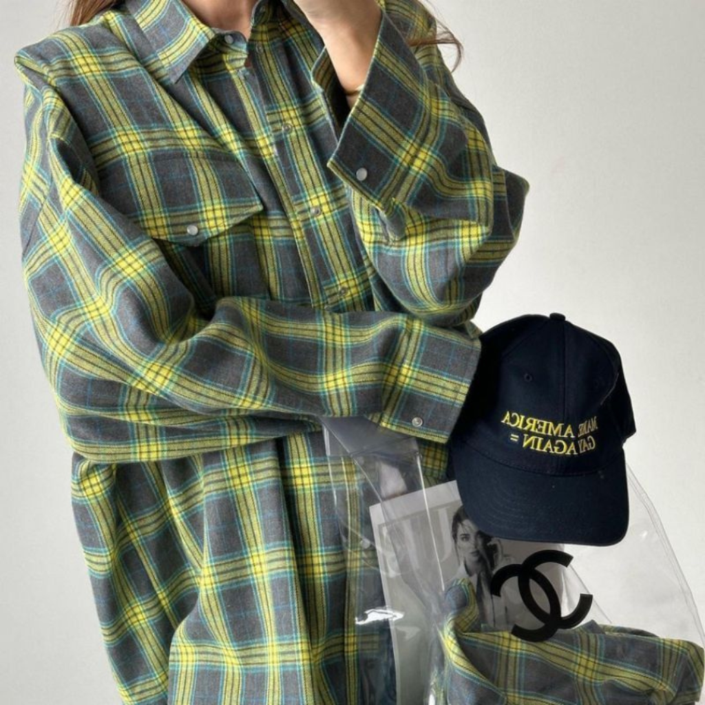 Chic Oversized Flannel Shirt for Women | Pavlina - Cozy & Stylish