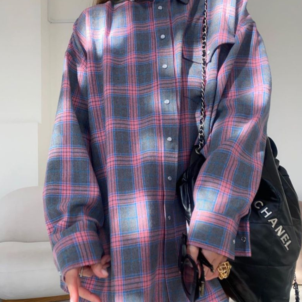 Chic Oversized Flannel Shirt for Women | Pavlina - Cozy & Stylish